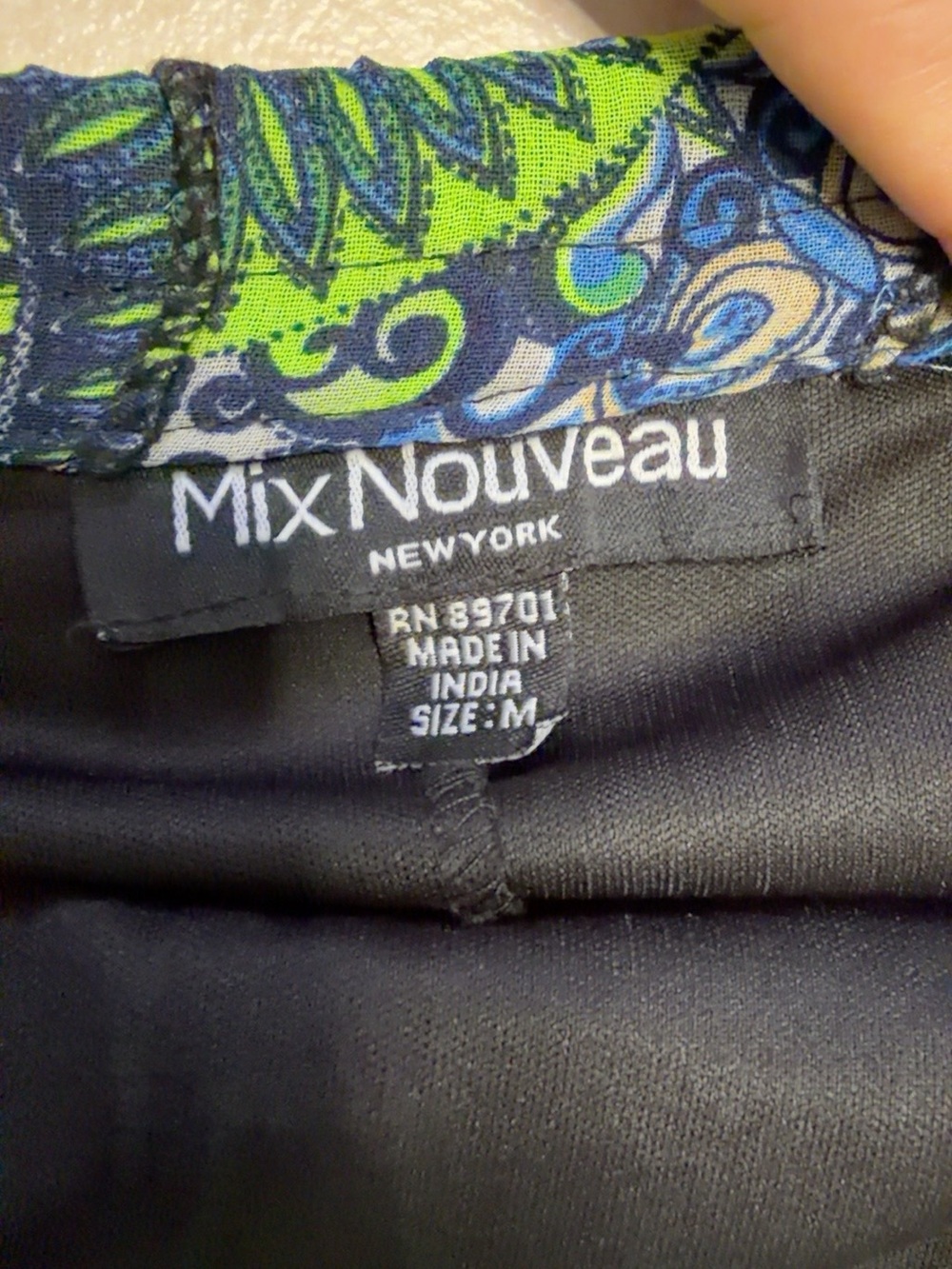 Mix Nouveau 100% Silk Paisley Ruffle Midi Skirt M Boho Y2K - Picture 3 of 6
